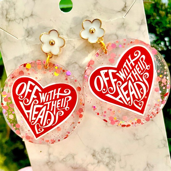 Off With Their Heads Acrylic Earrings - Picture 2 of 6